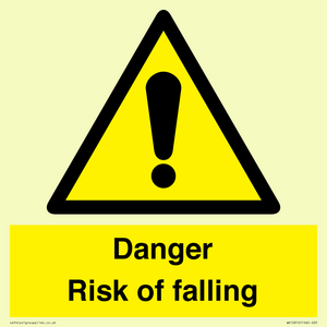 Danger Risk of falling